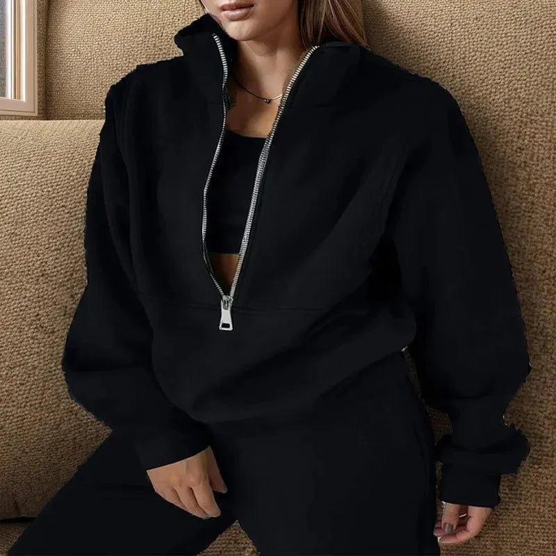 Ilvara | Moderne loungewearset voor dames – zachte, warme trui en broek om thuis in te relaxen