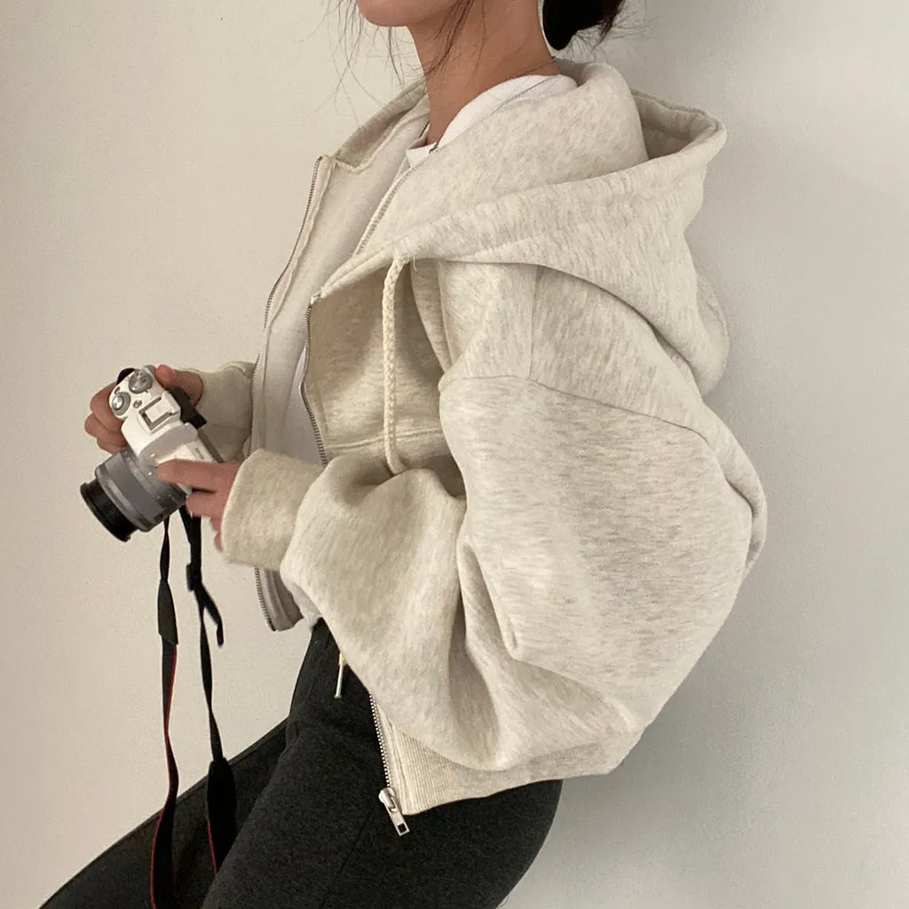 Selja | Oversized Hoodie met rits voor dames - Comfortabel, stijlvol en gezellig sweatshirt