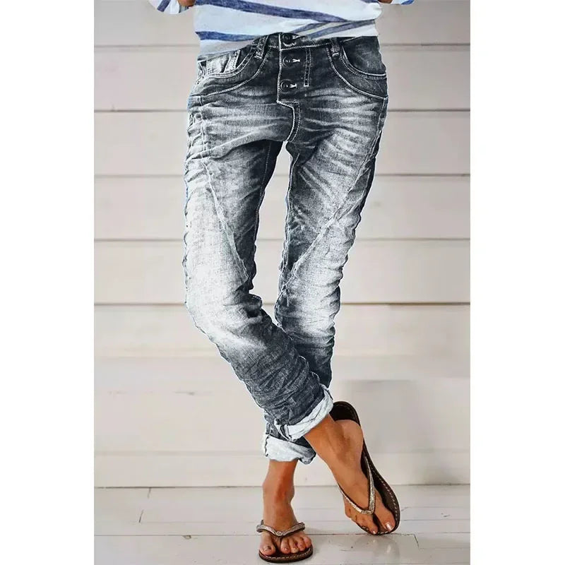 Ulvaria | Stretchdenim broek voor dames – Comfortabele slim fit, casual jeans, zachte en flexibele denim