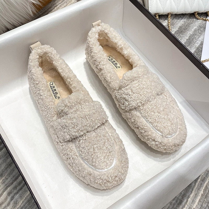 Melira | Warme pluche damesslippers – Zachte en comfortabele binnenschoenen