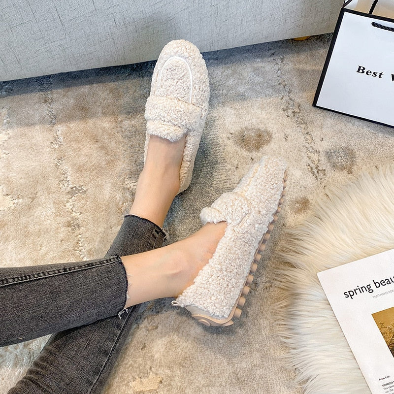 Melira | Warme pluche damesslippers – Zachte en comfortabele binnenschoenen