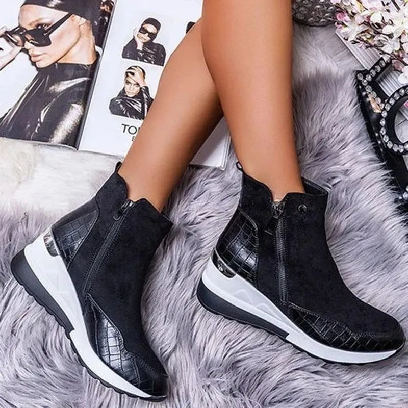 Dariela | Bottes d'hiver orthopédiques avec fermeture éclair latérale pour femmes - Confortables et élégantes pour affronter le froid