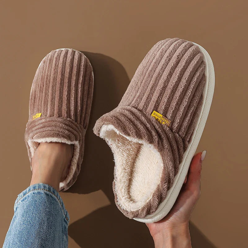 WarmWalks | Pantoufles d'intérieur moelleuses avec doublure en fourrure douce et semelle antidérapante - Confort douillet pour se détendre