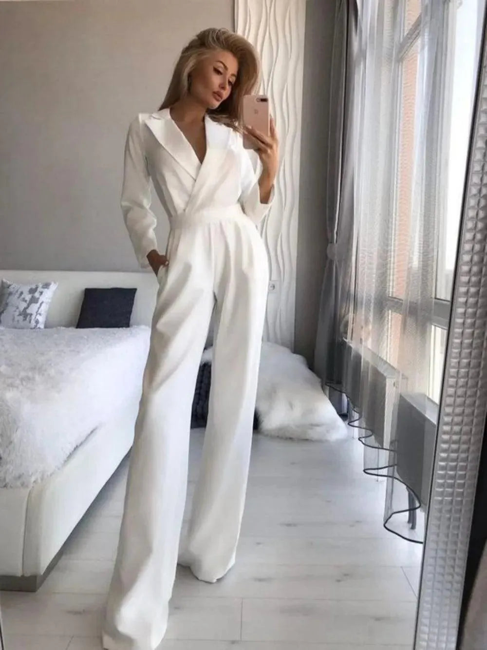 Ulvina | Elegante jumpsuit met lange mouwen - eendelige outfit voor feestjes en formele evenementen