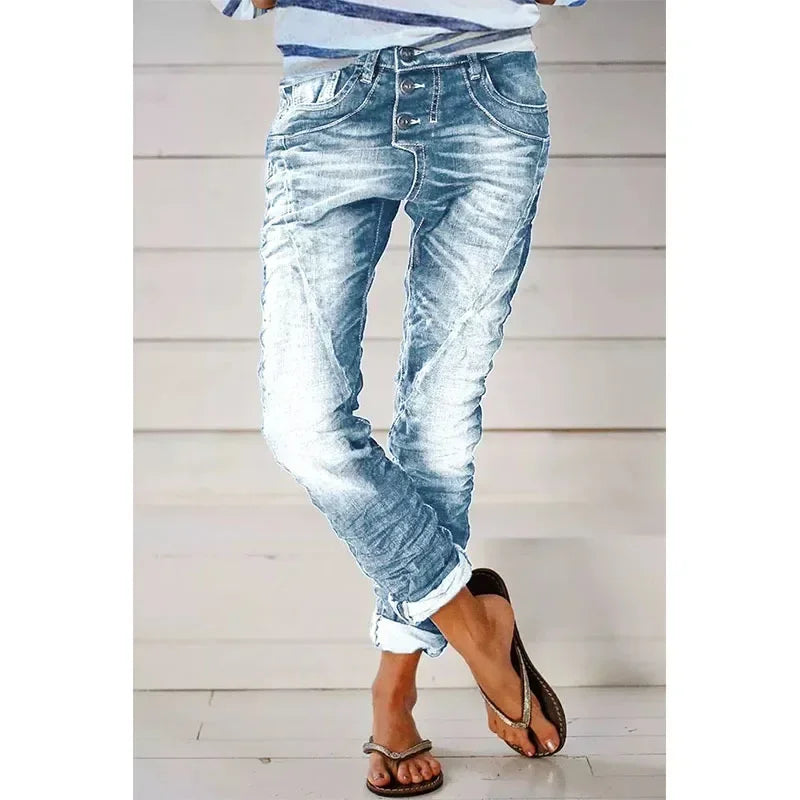 Ulvaria | Stretchdenim broek voor dames – Comfortabele slim fit, casual jeans, zachte en flexibele denim