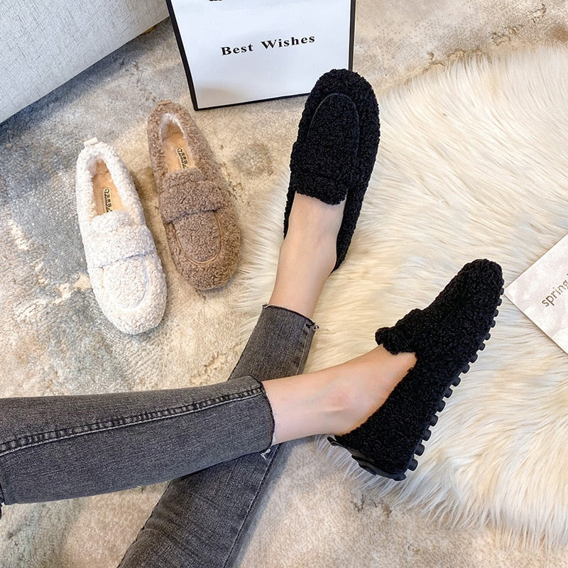 Melira | Warme pluche damesslippers – Zachte en comfortabele binnenschoenen