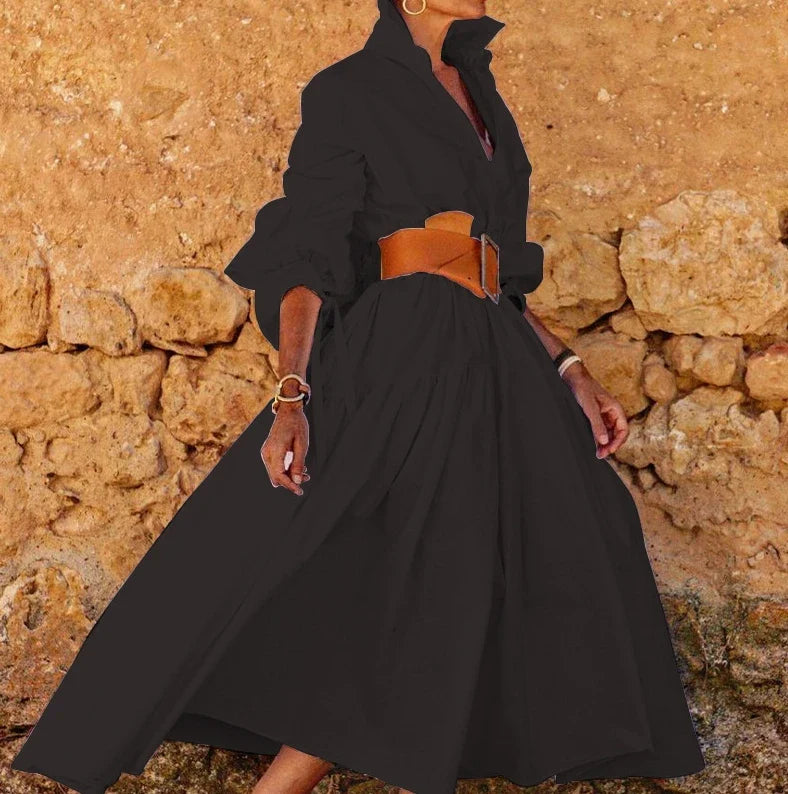 Cerya | Casual, ruimvallende zomerjurk voor dames – Lichte, oversized strandjurk