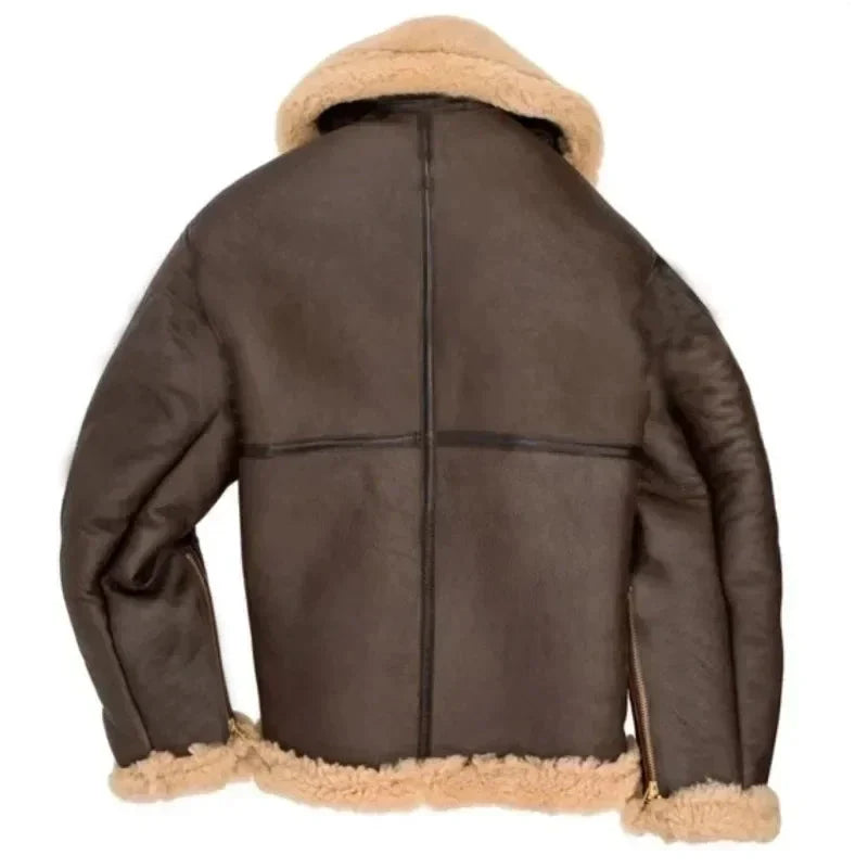 Vireo | Leren herenjas met geïntegreerd bont - stijlvolle winterkleding, topkwaliteit