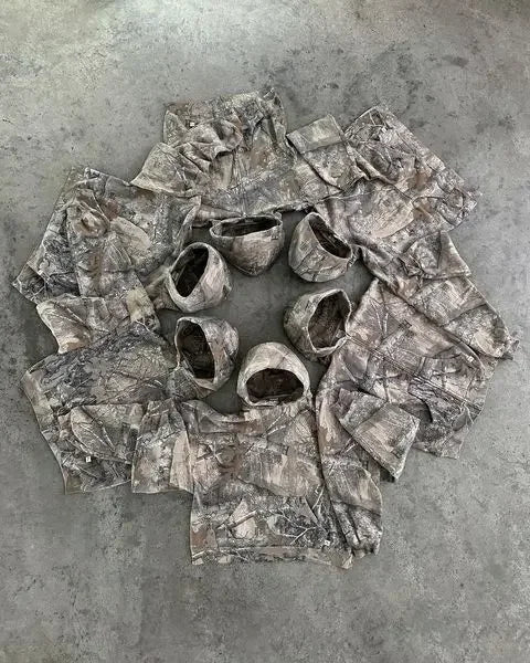 Branson | Heren Vintage Camouflage Trainingspak Set - Oversized Hoodie en Broek