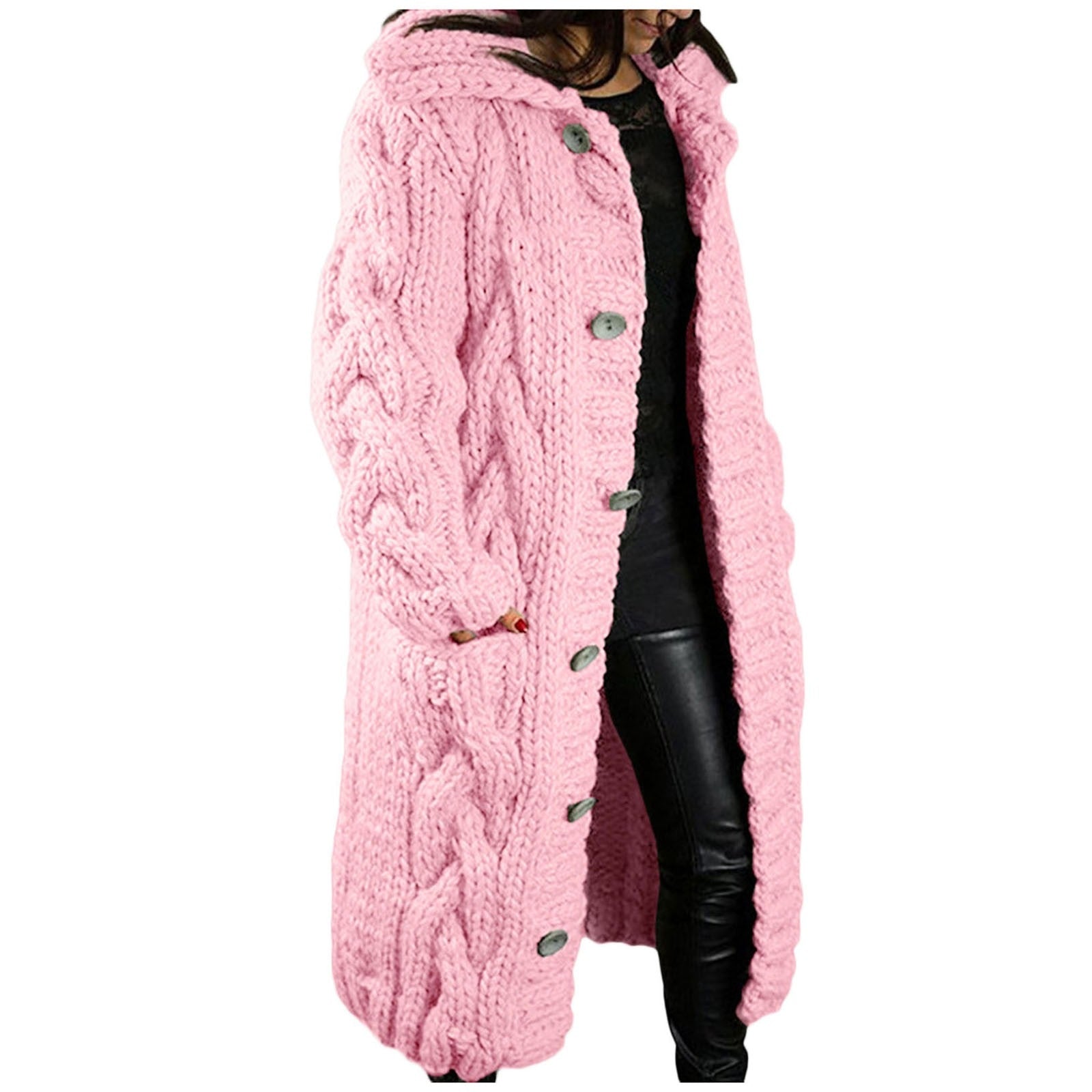 Raiza | Long-haired knitted ladies' jacket, thick wool blend, casual warm outerwear for autumn and winter