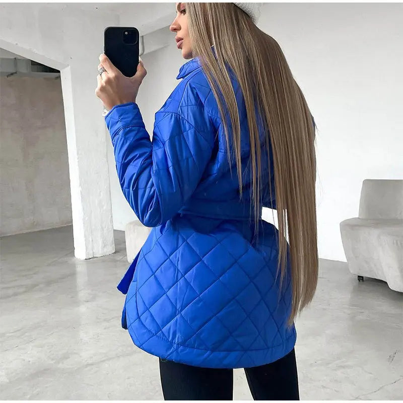 Lilibeth | Klassieke gewatteerde oversized jas voor dames - knoopsluiting, warme winterkleding