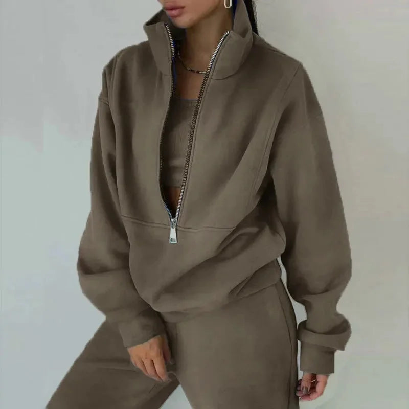 Ilvara | Moderne loungewearset voor dames – zachte, warme trui en broek om thuis in te relaxen