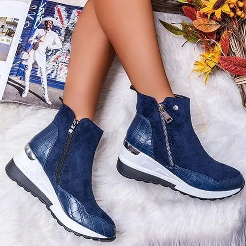 Dariela | Bottes d'hiver orthopédiques avec fermeture éclair latérale pour femmes - Confortables et élégantes pour affronter le froid