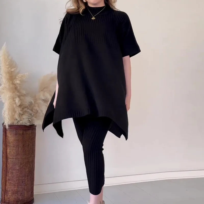 Jania | Casual tweedelige set met vleermuismouwen voor dames – Lichte zomeroutfit
