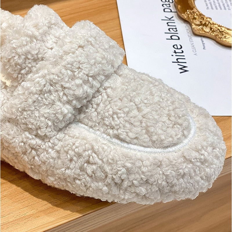 Melira | Warme pluche damesslippers – Zachte en comfortabele binnenschoenen