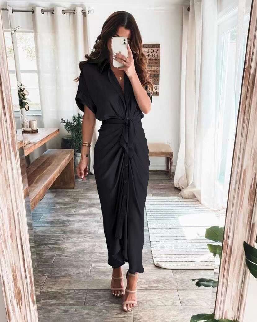 Luxueuze, prachtige maxi wikkeljurk