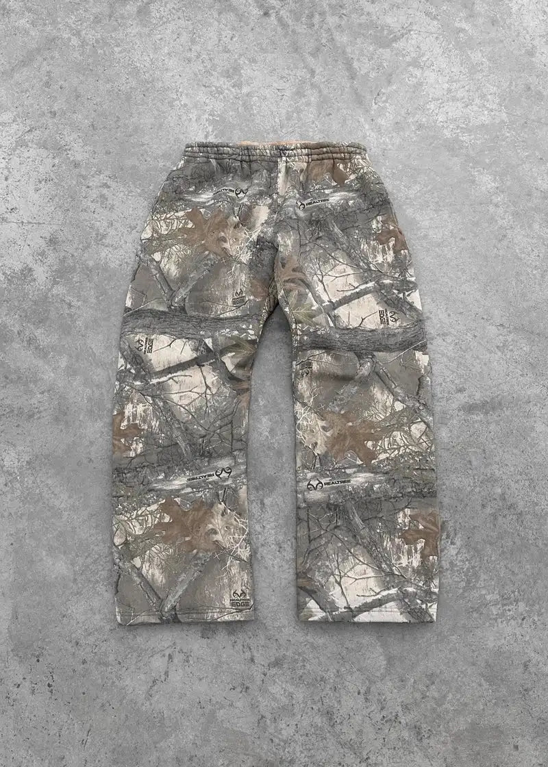 Branson | Heren Vintage Camouflage Trainingspak Set - Oversized Hoodie en Broek