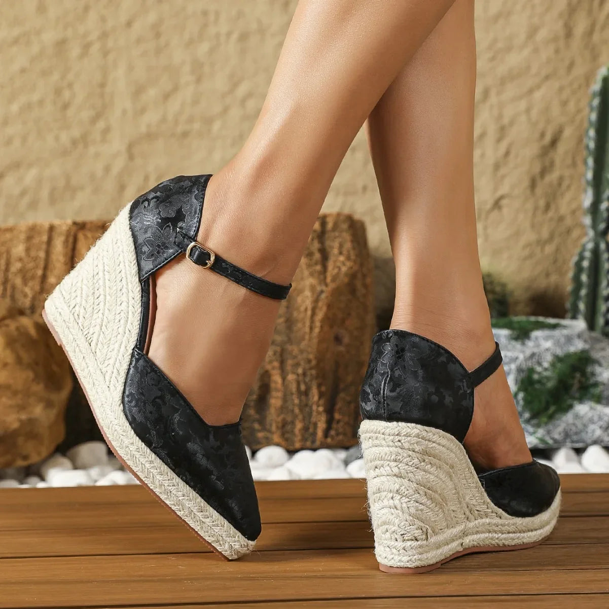 Raluca | Boho sleehak sandalen voor vrouwen - Stijlvol, comfortabel, zomerschoenen