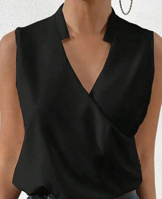 Ursula | Elegante mouwloze effen kleur top