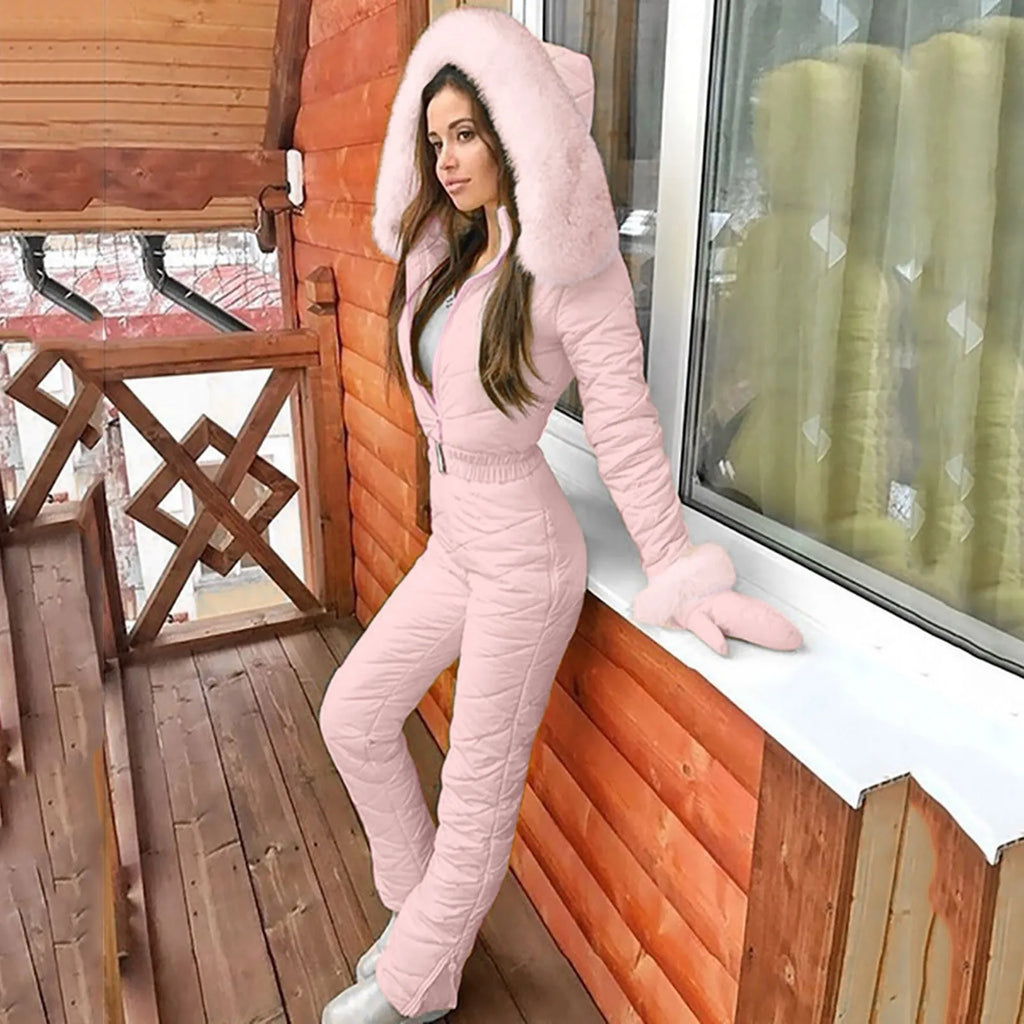 Fauna | Elegante winteroverall voor vrouwen - Bontjas met capuchon, warm en stijlvol voor koud weer