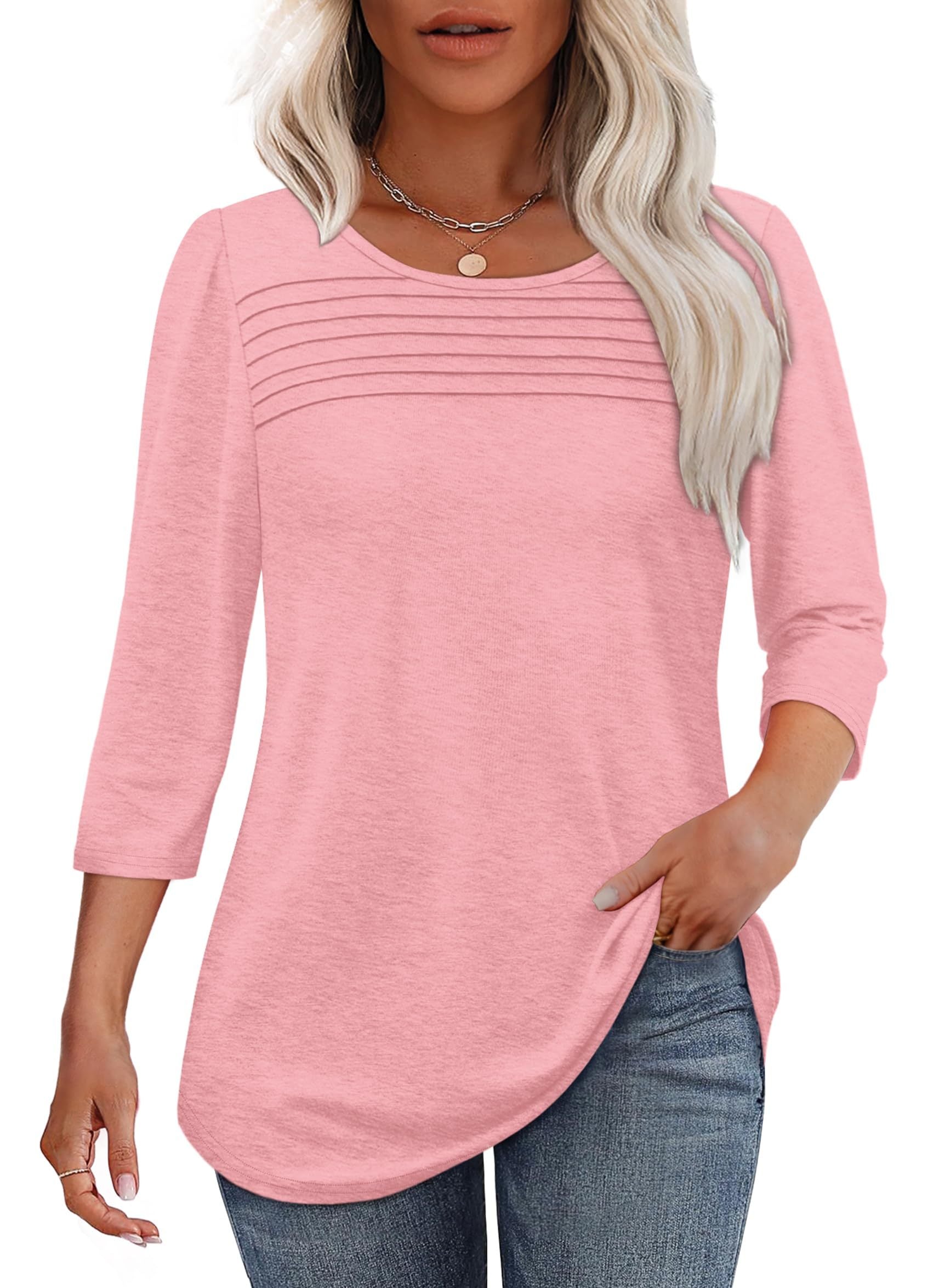 Yaryne | Stijlvol geplooid damesoverhemd – Elegante, casual blouse