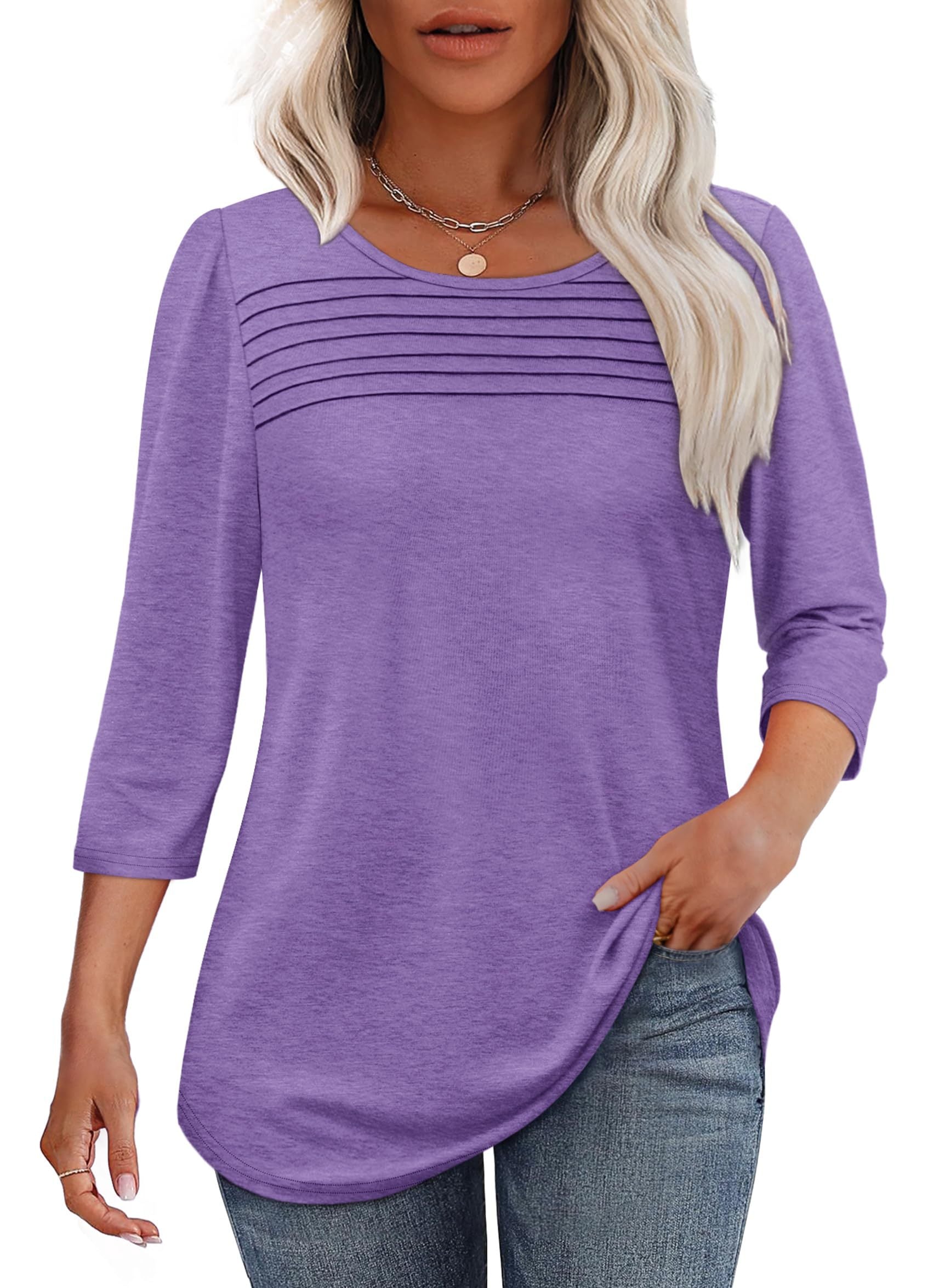 Yaryne | Stijlvol geplooid damesoverhemd – Elegante, casual blouse