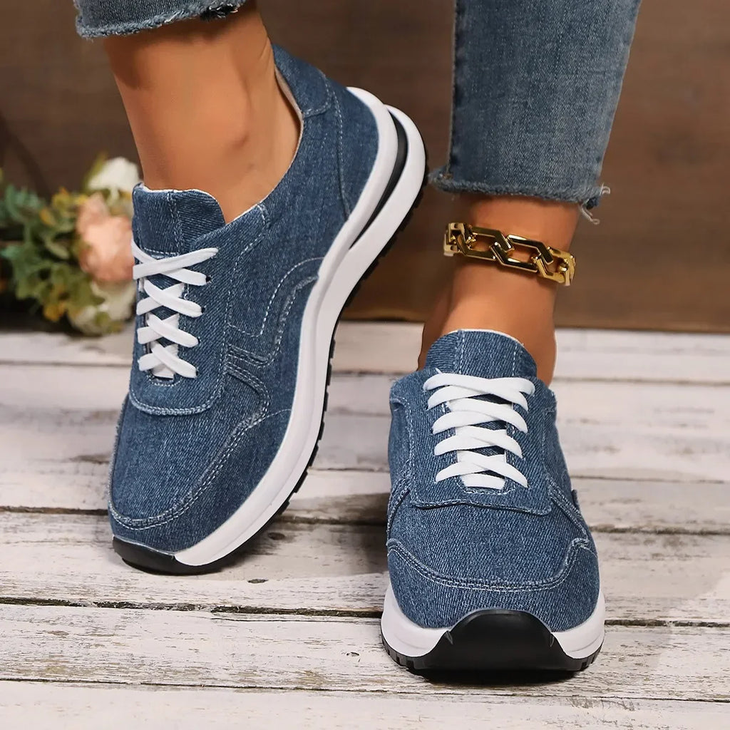 Bluette | Denim Sneakers voor dames, casual schoenen, ademend, stijlvol