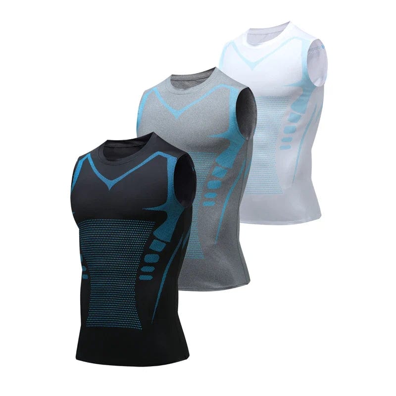 CoreSculpt | Débardeur amincissant de compression pour homme - Sans manches, idéal pour la salle de sport, la posture et le maintien du ventre 
