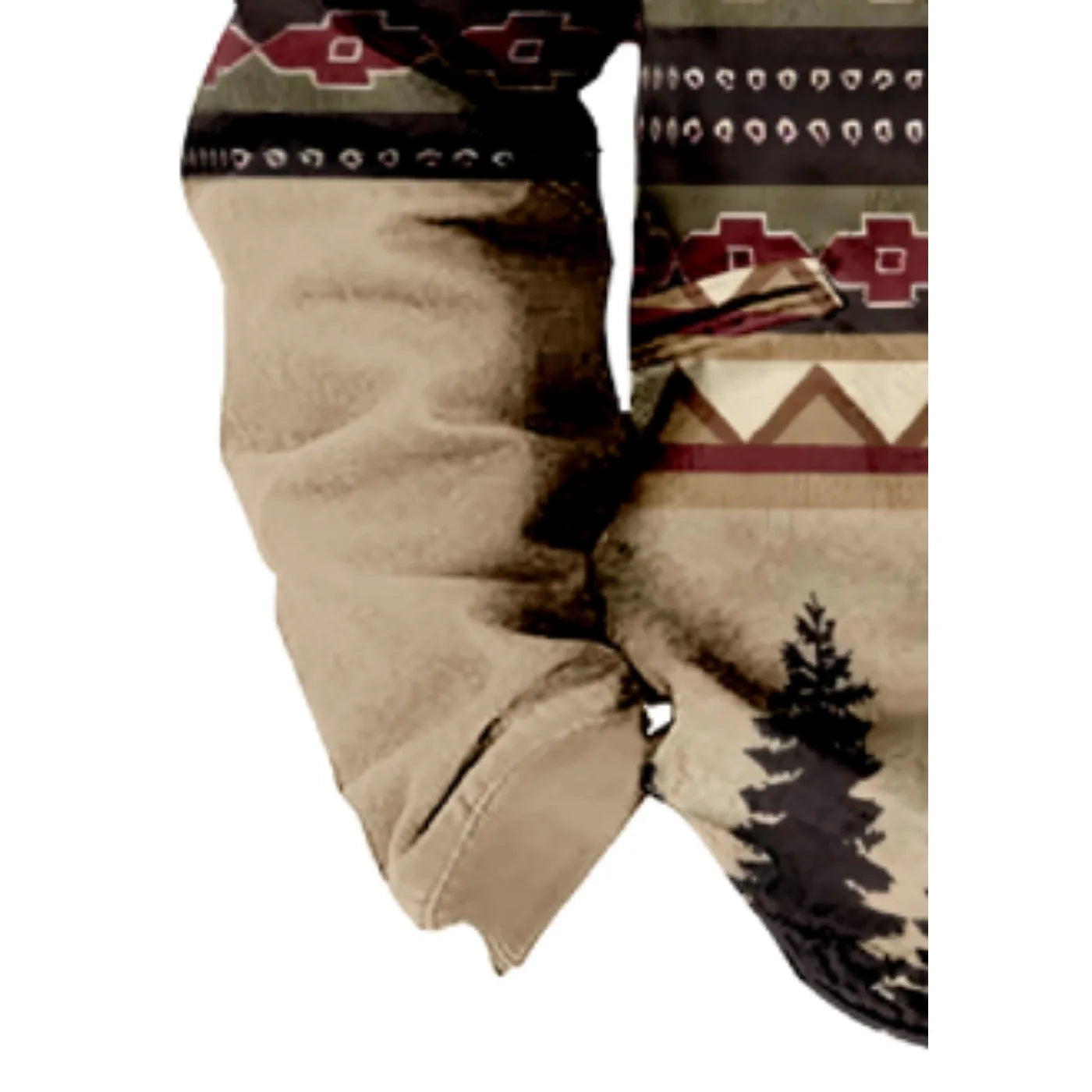 Torben | Herenjas met capuchon en fleecevoering - Aztec print, warme en stijlvolle bovenkleding