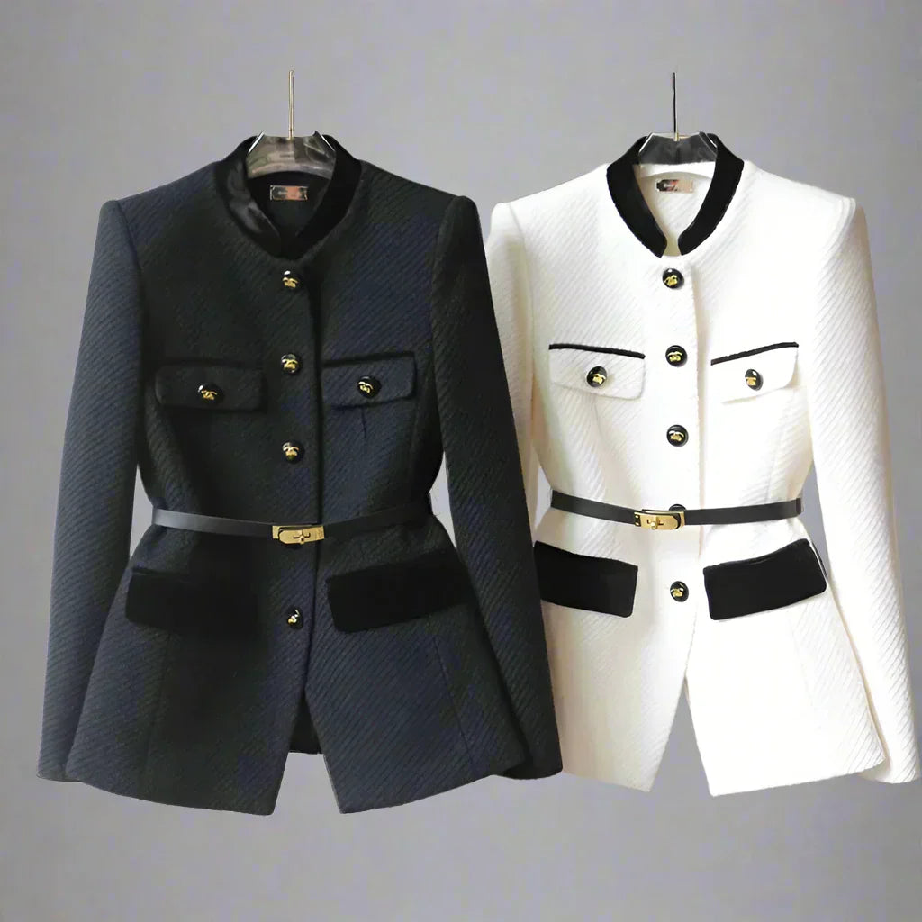 Ylvali | Classic Elegant Wool Blazer for Women - Long Sleeves, Tailored Fit