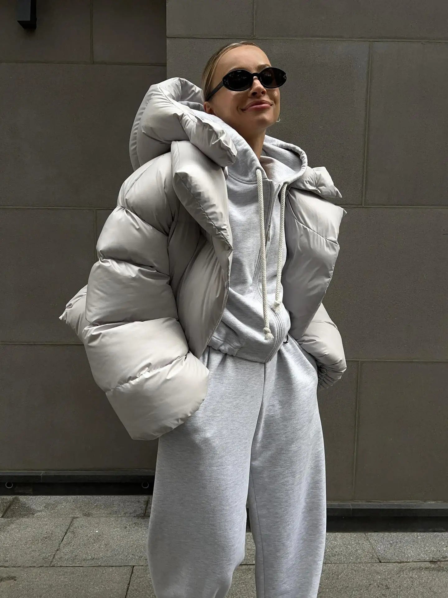 Elvaria | Dikke pufferjas voor dames – Warme winterjas met drukknoopsluiting, casual outdoorstijl
