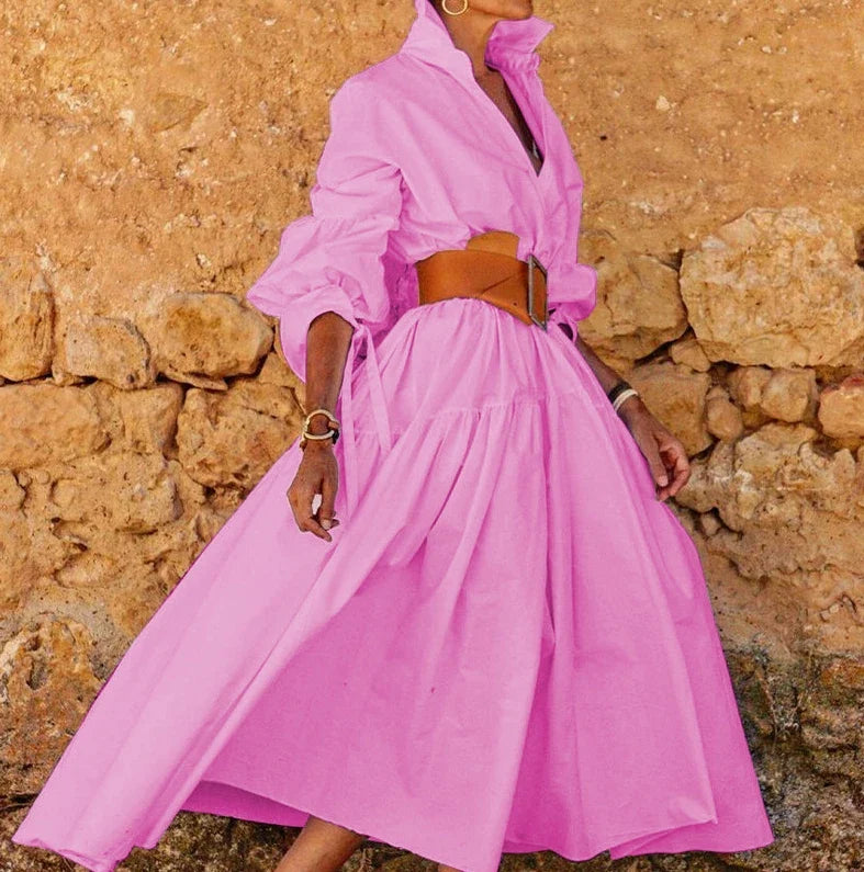 Cerya | Casual, ruimvallende zomerjurk voor dames – Lichte, oversized strandjurk