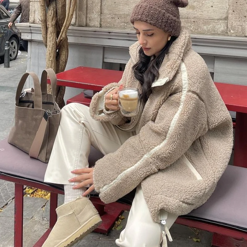 Elif | Oversized fleecejack voor dames - Warme winterjas met rits voor comfort en stijl