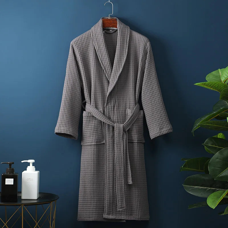 BreezeRobe | Premium Katoenen Bademantel Unisex – Zacht, Ademend, Zakken & Gordel