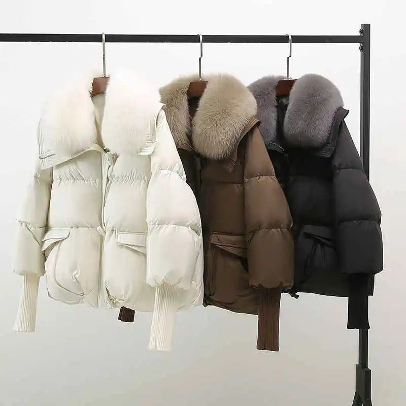 Berenice | Elegante damespufferjas met bontkraag - warme winterkleding, gezellige en stijlvolle jas voor koud weer