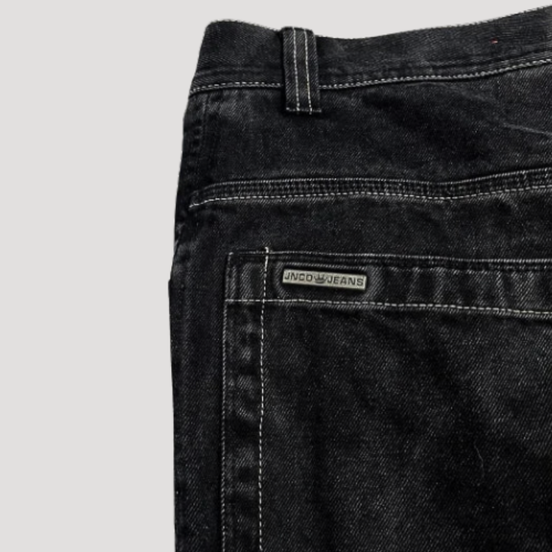 Evalith | Dames Zwarte High-Waist Baggy Jeans – Losvallende Pasvorm
