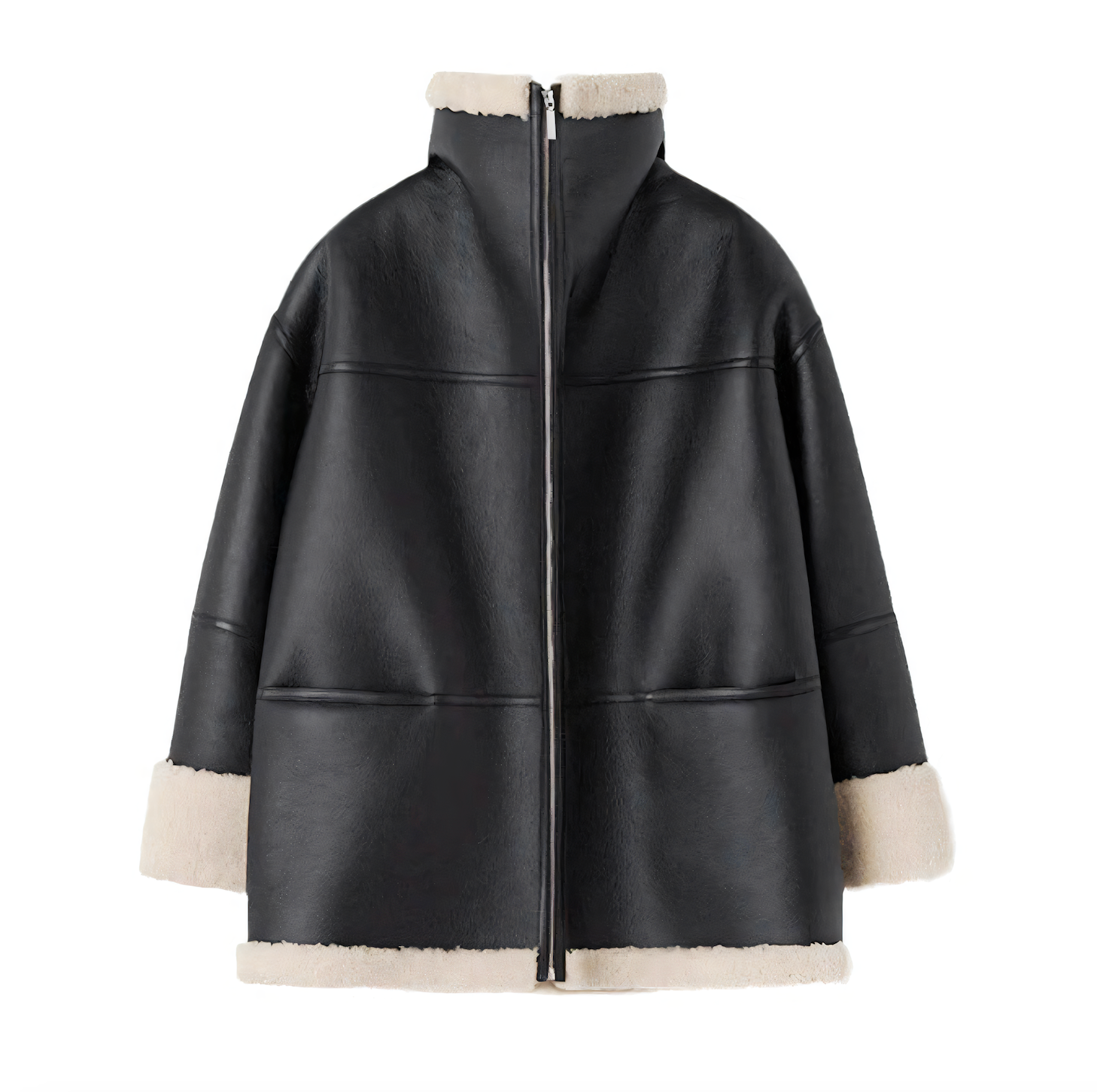 Janiyah | Bontgevoerde leren winterjas voor dames - stijlvol, warm en comfortabel