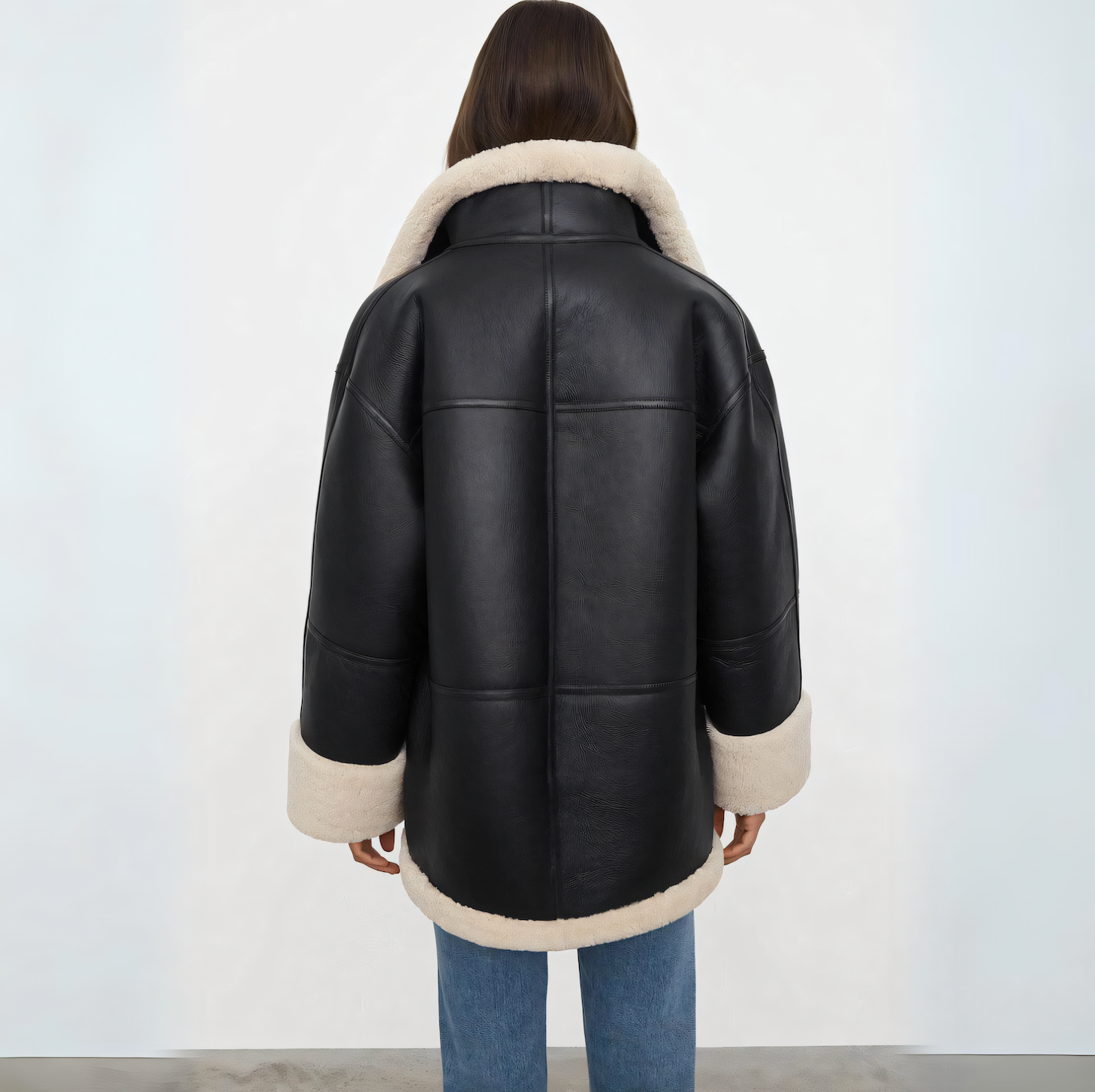 Janiyah | Bontgevoerde leren winterjas voor dames - stijlvol, warm en comfortabel