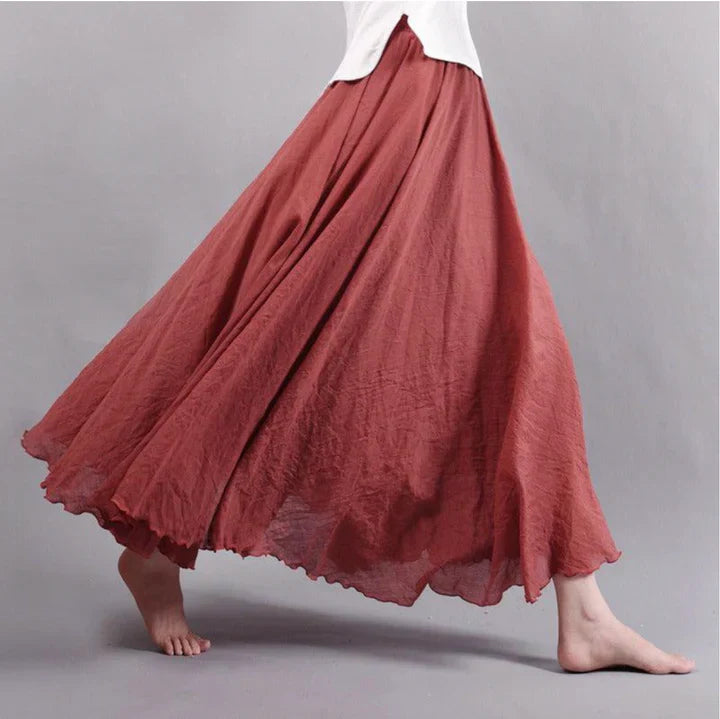 Angela | Elegante maxi-rok voor dames – soepel vallende lange rok met hoge taille
