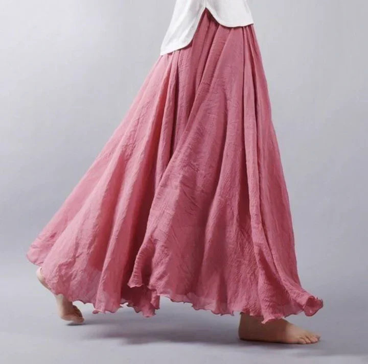 Angela | Elegante maxi-rok voor dames – soepel vallende lange rok met hoge taille
