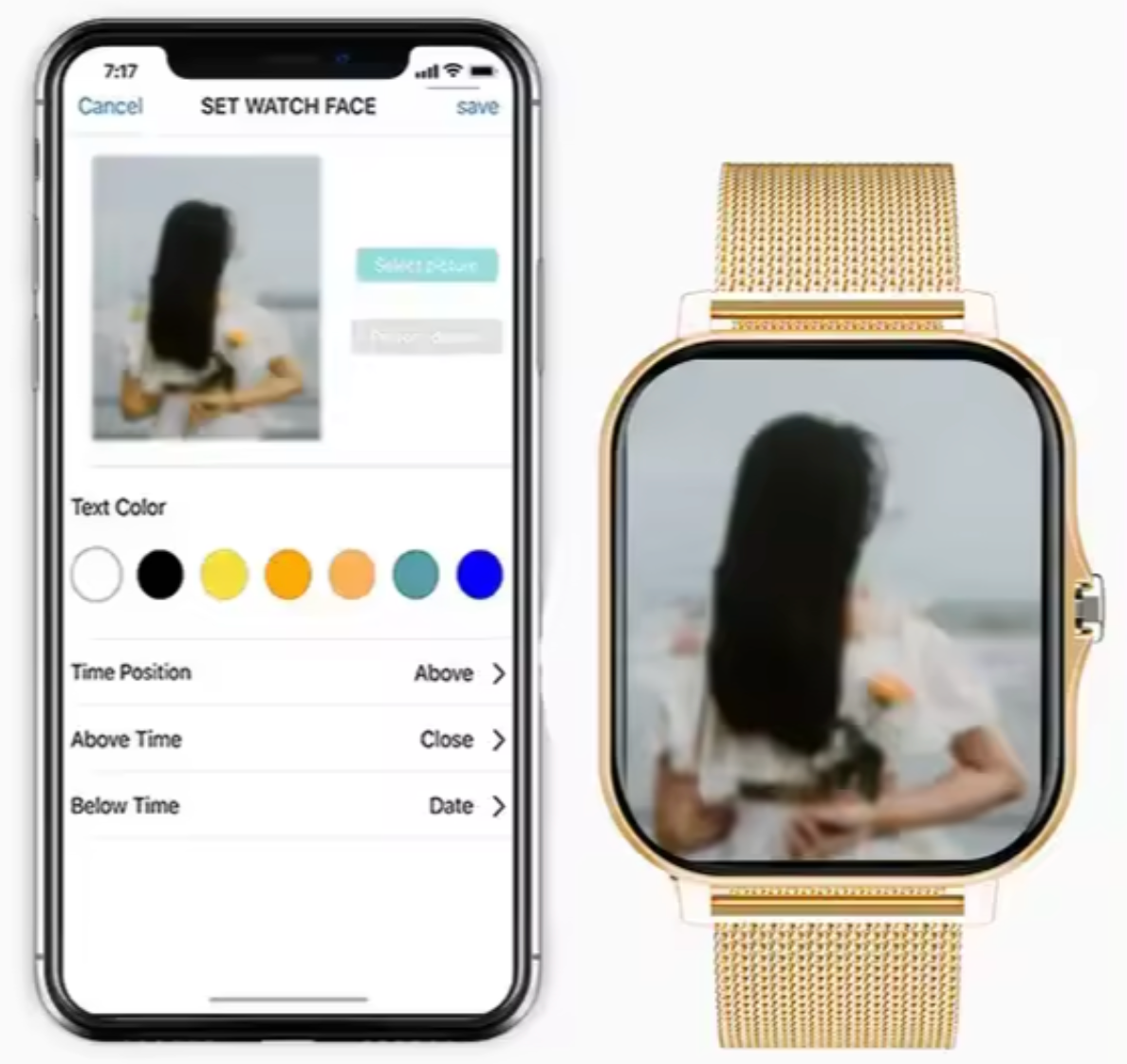 LuxeTime | Elegant Smartwatch voor vrouwen - Fitnesstracker, hartslagmonitor, stijlvol ontwerp