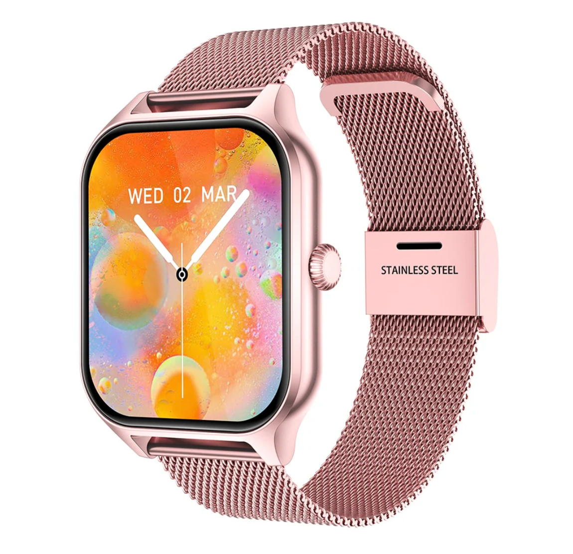 LuxeTime | Elegant Smartwatch voor vrouwen - Fitnesstracker, hartslagmonitor, stijlvol ontwerp