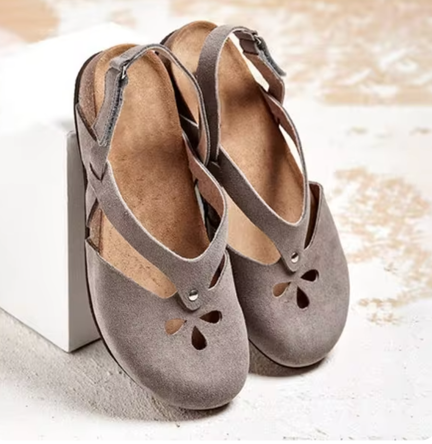 Kjerstin | Orthopedische wandelschoenen voor vrouwen - steunzolen, klittenbandsluiting