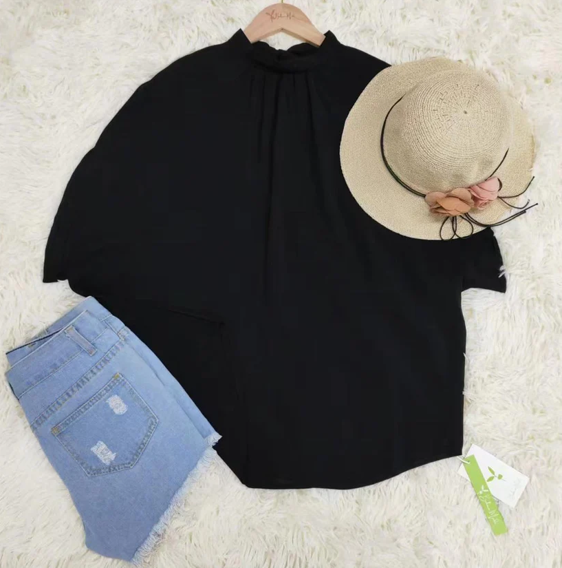 Darcella | Elegante losse blouse met korte mouwen - Damesmodetop, Casual & Chic