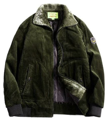 Zander | Stijlvolle Winter Corduroy Fleece Gevoerde Jack voor Heren - Warm, Comfortabel en Trendy