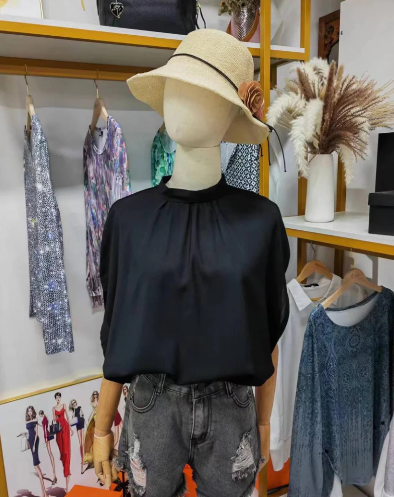 Darcella | Elegante losse blouse met korte mouwen - Damesmodetop, Casual & Chic