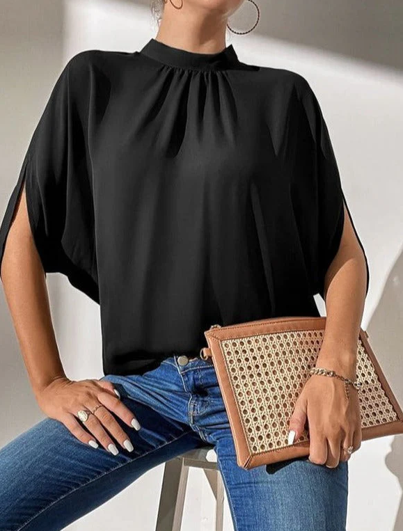 Darcella | Elegante losse blouse met korte mouwen - Damesmodetop, Casual & Chic