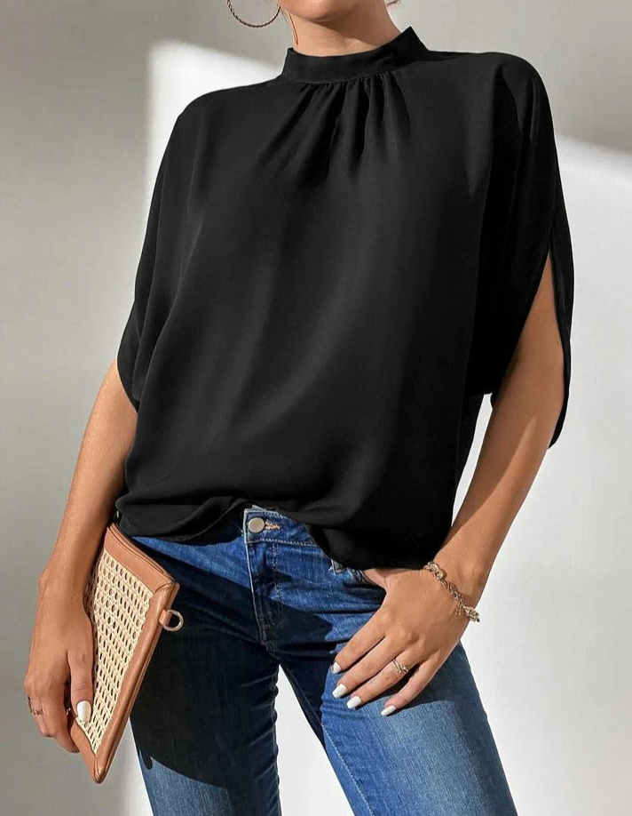 Darcella | Elegante losse blouse met korte mouwen - Damesmodetop, Casual & Chic