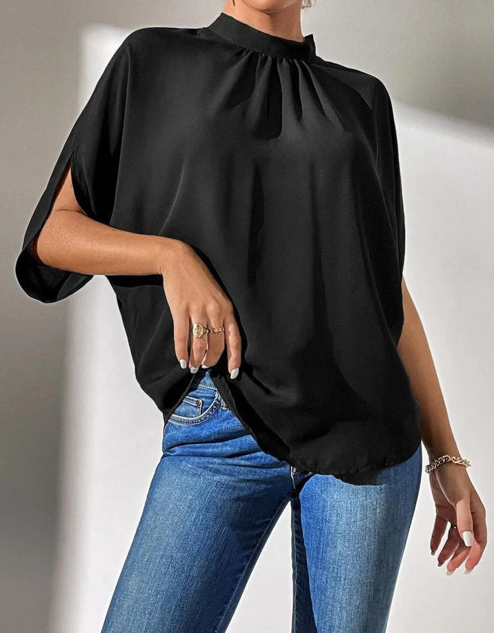 Darcella | Elegante losse blouse met korte mouwen - Damesmodetop, Casual & Chic