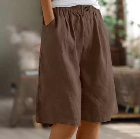 Mavi | Relaxte damesshort met wijde pijpen – Casual zomerstrandshort met hoge taille